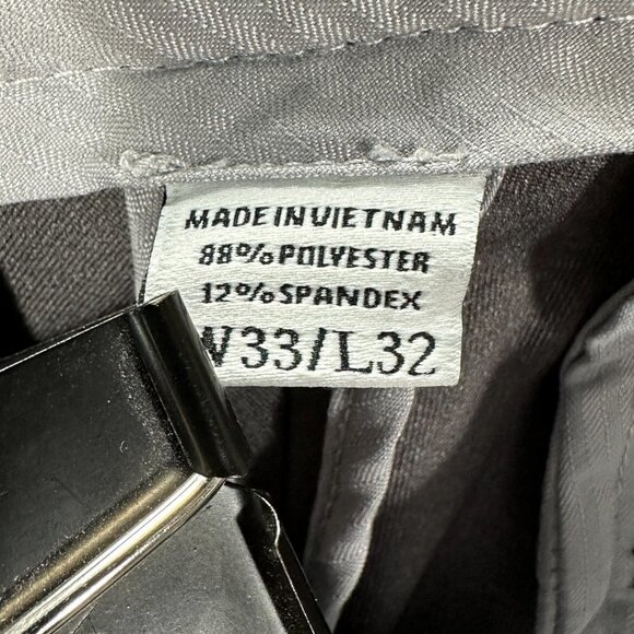 FJ FootJoy Pants Mens 33 Gray Stretch Pockets Straight Leg Golf - Picture 7 of 9